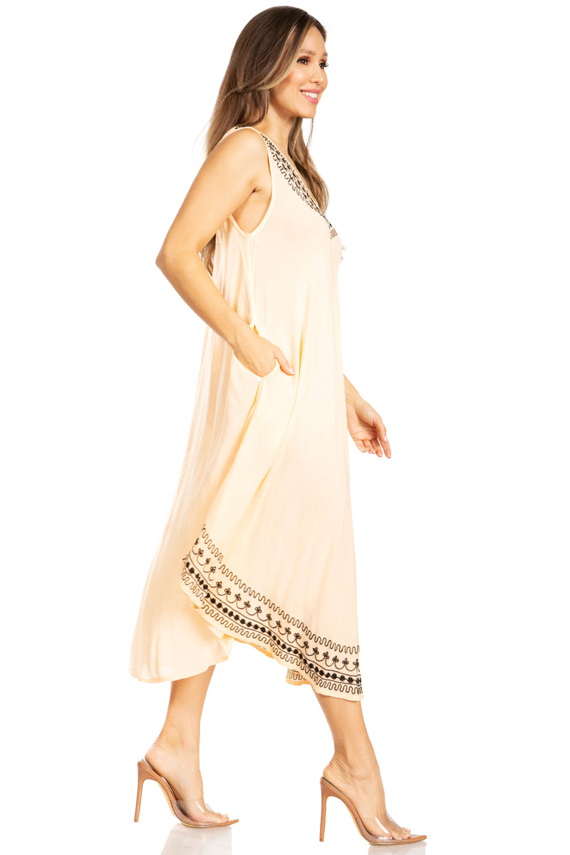 Sakkas Everyday Essentials Caftan Tank Dress / Cover Up