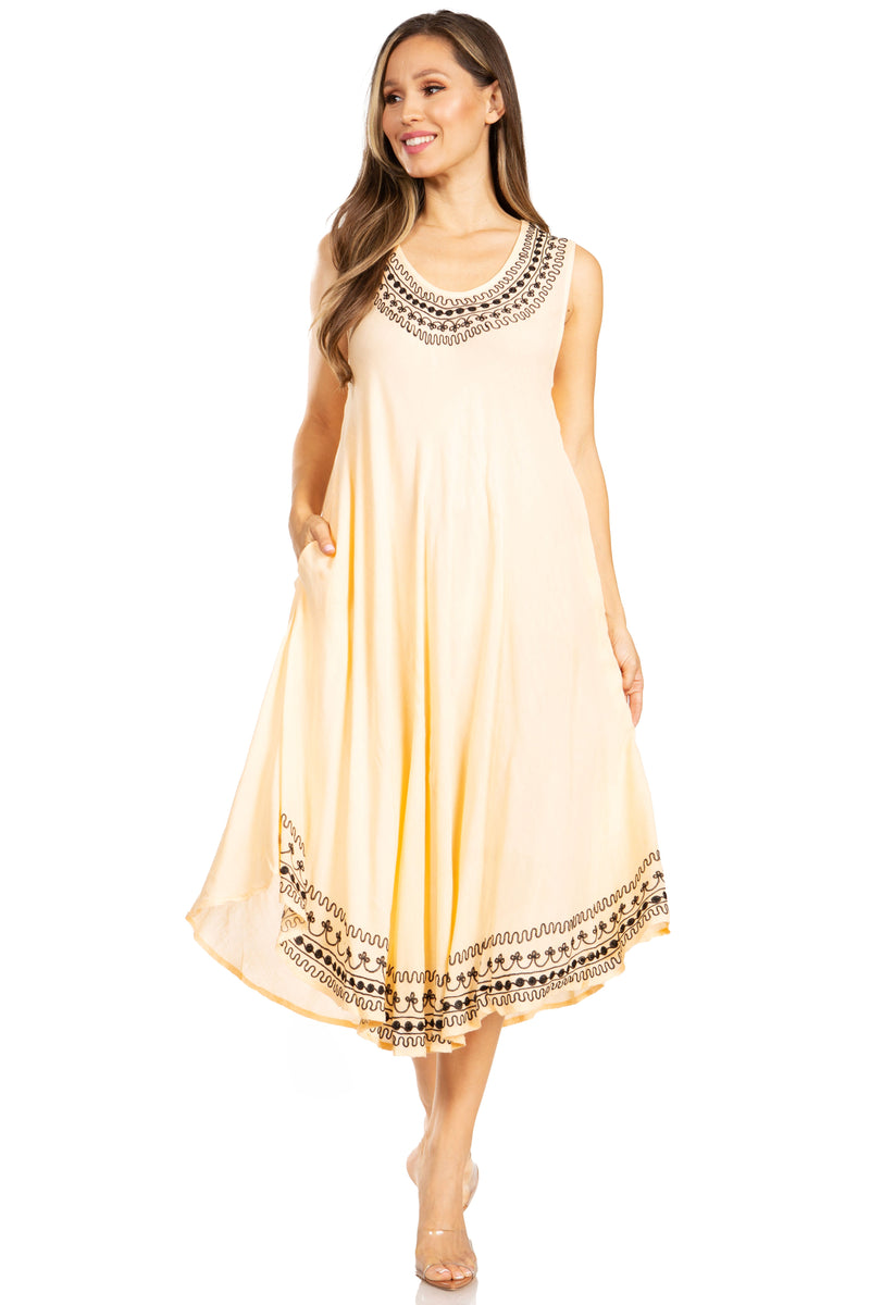 Sakkas Everyday Essentials Caftan Tank Dress / Cover Up