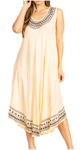 Sakkas Everyday Essentials Caftan Tank Dress / Cover Up#color_Peach/Black