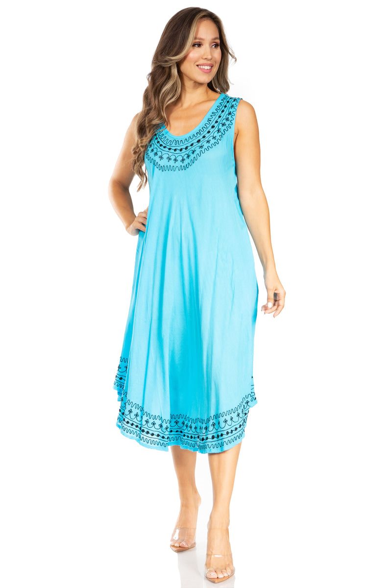 Sakkas Everyday Essentials Caftan Tank Dress / Cover Up