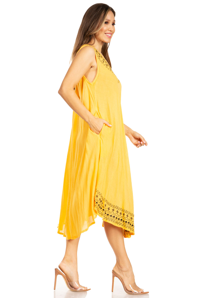 Sakkas Everyday Essentials Caftan Tank Dress / Cover Up