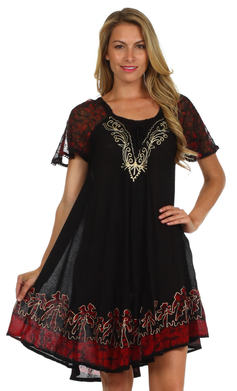 Sakkas Royal Palm Batik Dress / Cover Up