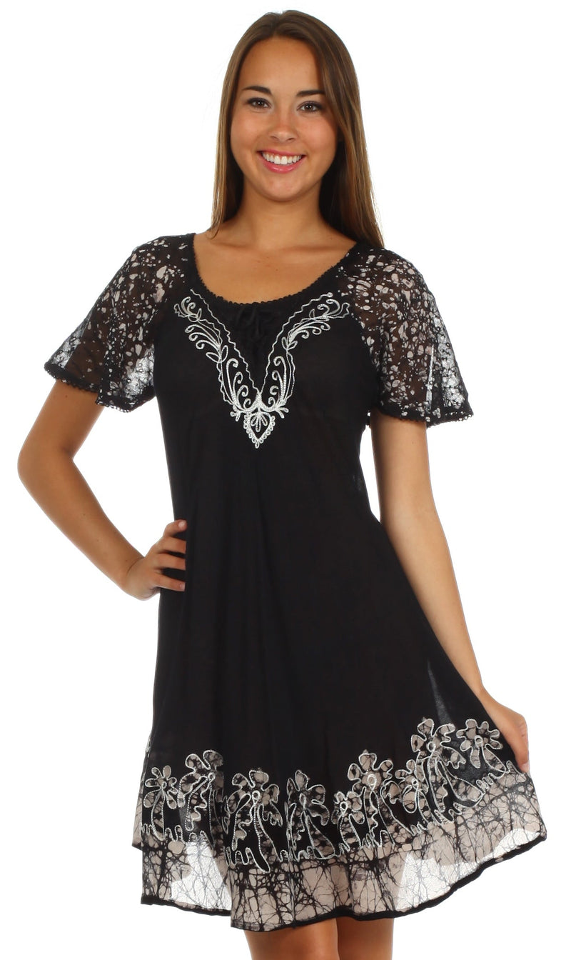 Sakkas Royal Palm Batik Dress / Cover Up