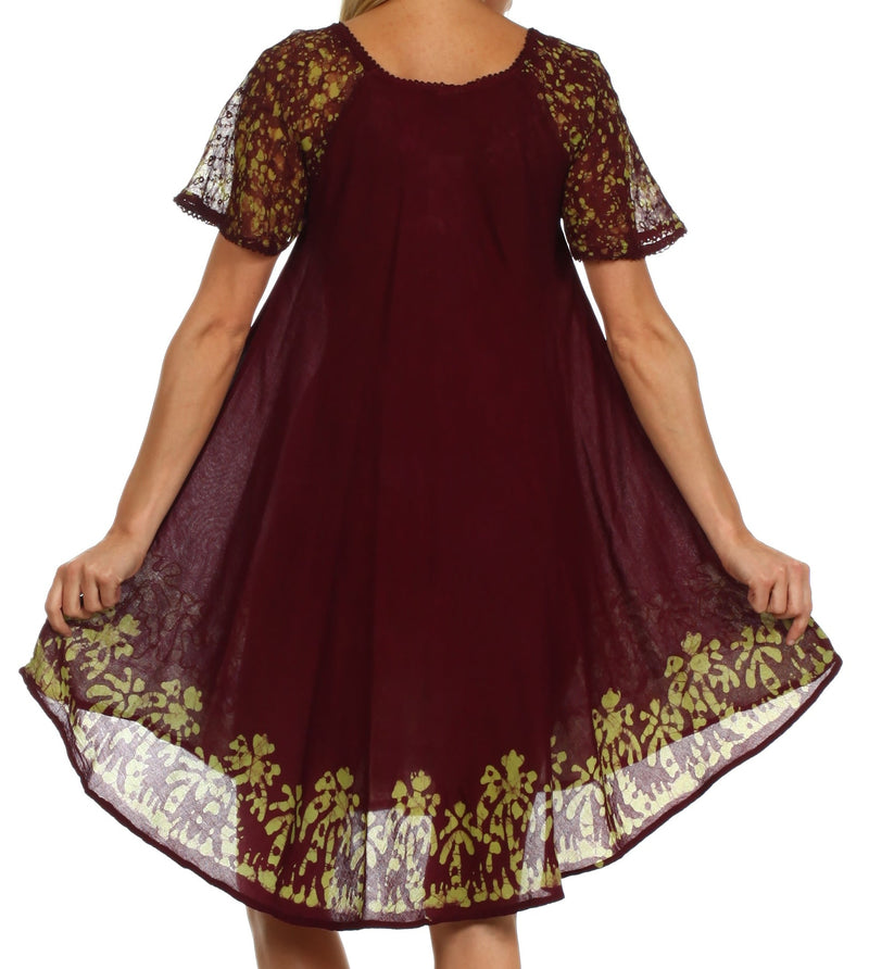 Sakkas Royal Palm Batik Dress / Cover Up