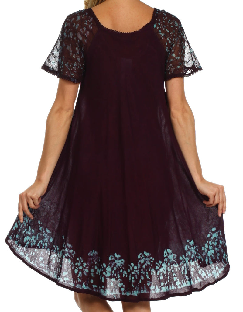 Sakkas Royal Palm Batik Dress / Cover Up