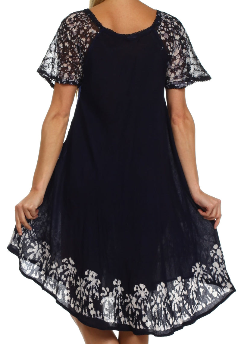 Sakkas Royal Palm Batik Dress / Cover Up
