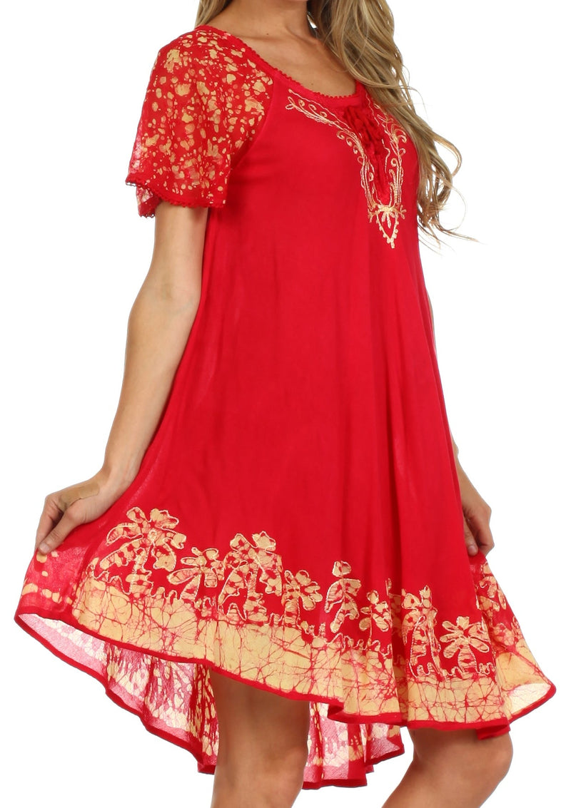 Sakkas Royal Palm Batik Dress / Cover Up