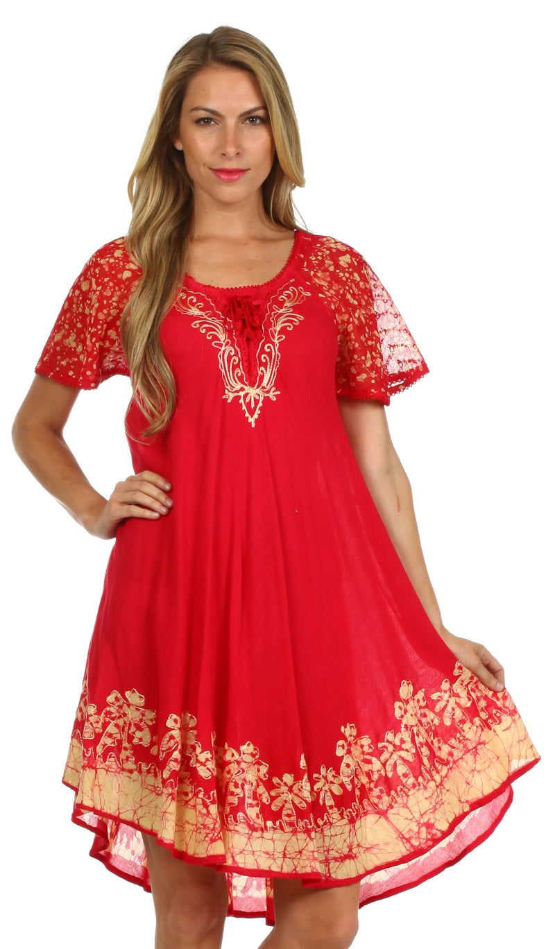 Sakkas Royal Palm Batik Dress / Cover Up