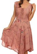 Sakkas Fairy Maiden Corset Style Dress#color_Bittersweet