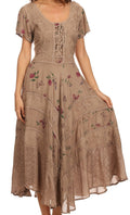 Sakkas Fairy Maiden Corset Style Dress#color_Cappuccino