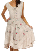 Sakkas Fairy Maiden Corset Style Dress#color_Clay