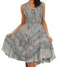 Sakkas Fairy Maiden Corset Style Dress#color_Grey