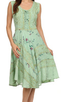 Sakkas Fairy Maiden Corset Style Dress#color_SageGreen