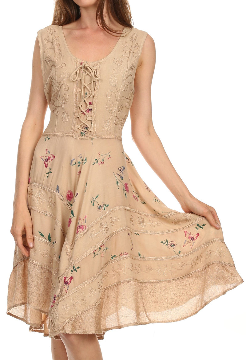Sakkas Fairy Maiden Corset Style Dress