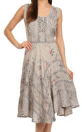 Sakkas Fairy Maiden Corset Style Dress#color_Taupe