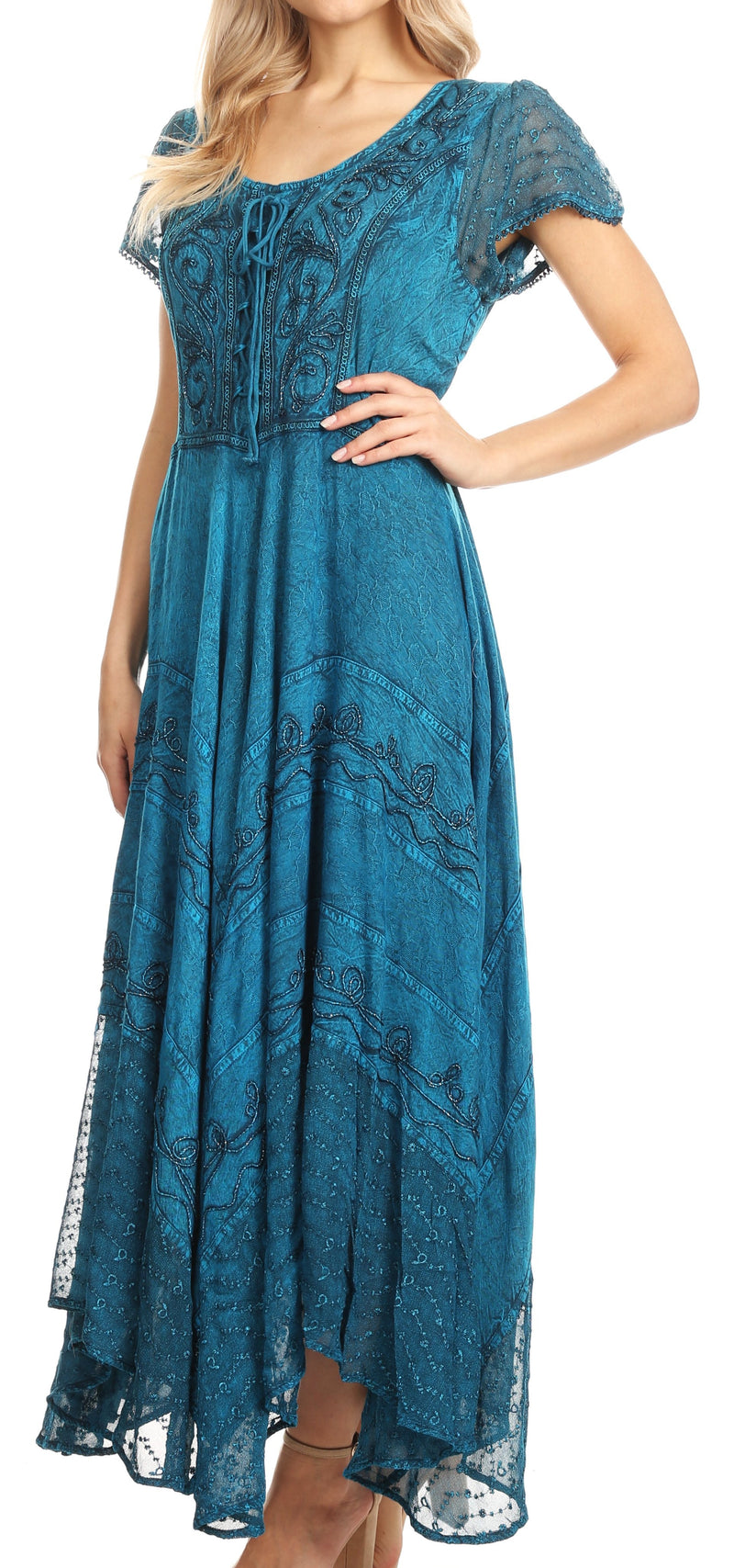 Sakkas Marigold Embroidered Fairy Dress