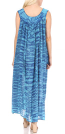 Sakkas Adele Sequin Embroidered Scoop Neck Sleeveless Dress / Cover Up