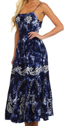 Sakkas Ariel Embroidered Batik Dress