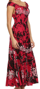 Sakkas Jamilah Gypsy Boho Peasant Batik Dress