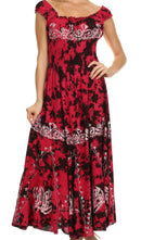 Sakkas Jamilah Gypsy Boho Peasant Batik Dress
