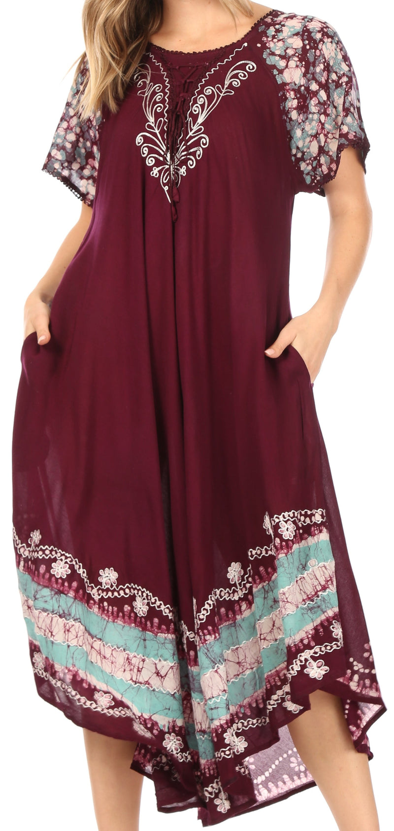 Sakkas Sara Batik CaftanTank Dress / Cover Up