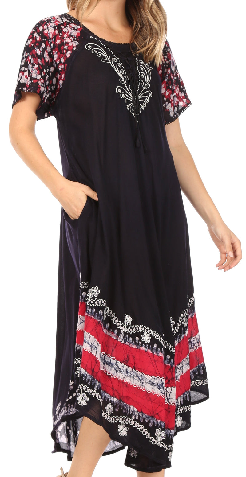 Sakkas Sara Batik CaftanTank Dress / Cover Up