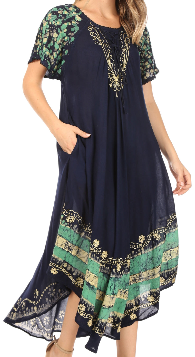 Sakkas Sara Batik CaftanTank Dress / Cover Up