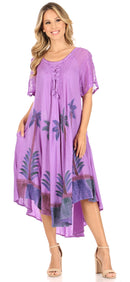 Sakkas Kai Palm Tree Caftan Tank Dress / Cover Up