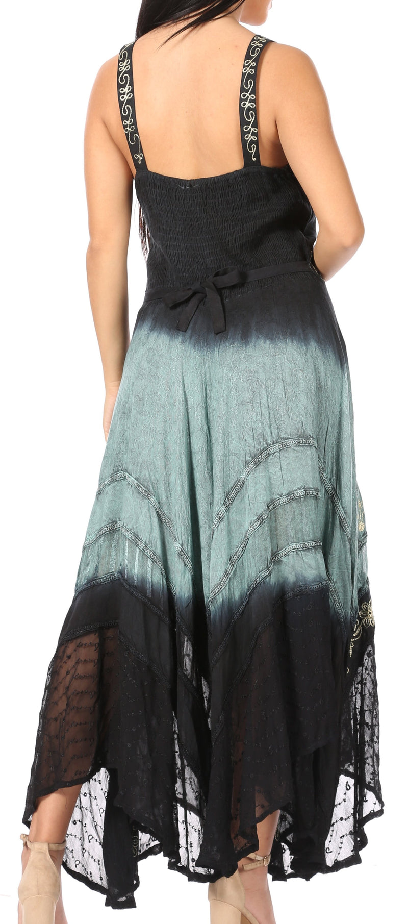Sakkas Shauna Women's Sleeveless Long Maxi Corset Casual Summer Dress Adjustable