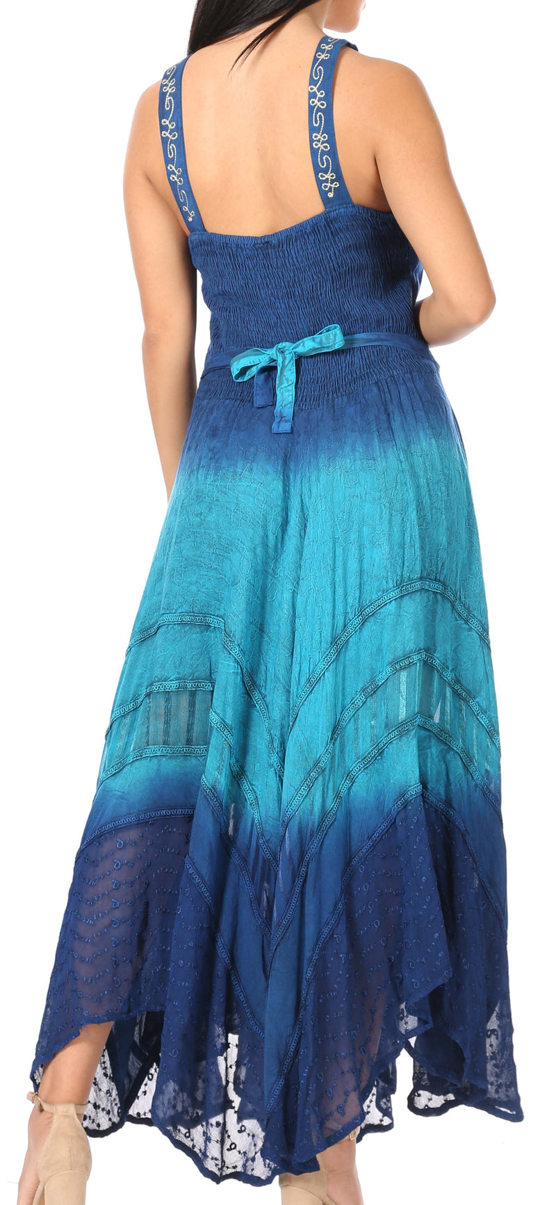 Sakkas Shauna Women's Sleeveless Long Maxi Corset Casual Summer Dress Adjustable