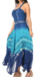 Sakkas Shauna Women's Sleeveless Long Maxi Corset Casual Summer Dress Adjustable