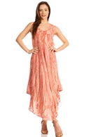 Sakkas Kara Long Draped Sleeveless Marbled Caftan Dress / Cover Up