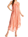Sakkas Kara Long Draped Sleeveless Marbled Caftan Dress / Cover Up#color_Lavender 