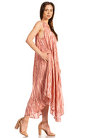 Sakkas Kara Long Draped Sleeveless Marbled Caftan Dress / Cover Up