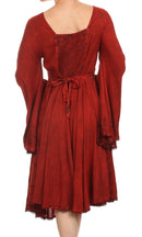 Sakkas Addyson Drop Neck Long Sleeve Embroidered Boho Dress