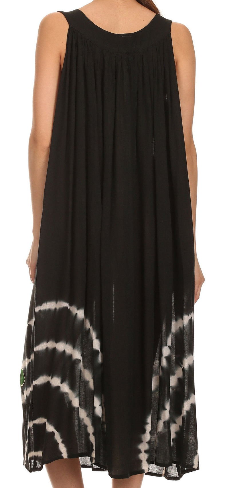 Sakkas Kira Embroidered Relaxed Fit with Pockets Tank Dress / Cover Up