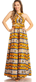 Sakkas Sandy Sexy Backless Year Around Long Maxi Infinity Dress Many Ways To Wear#color_210-White