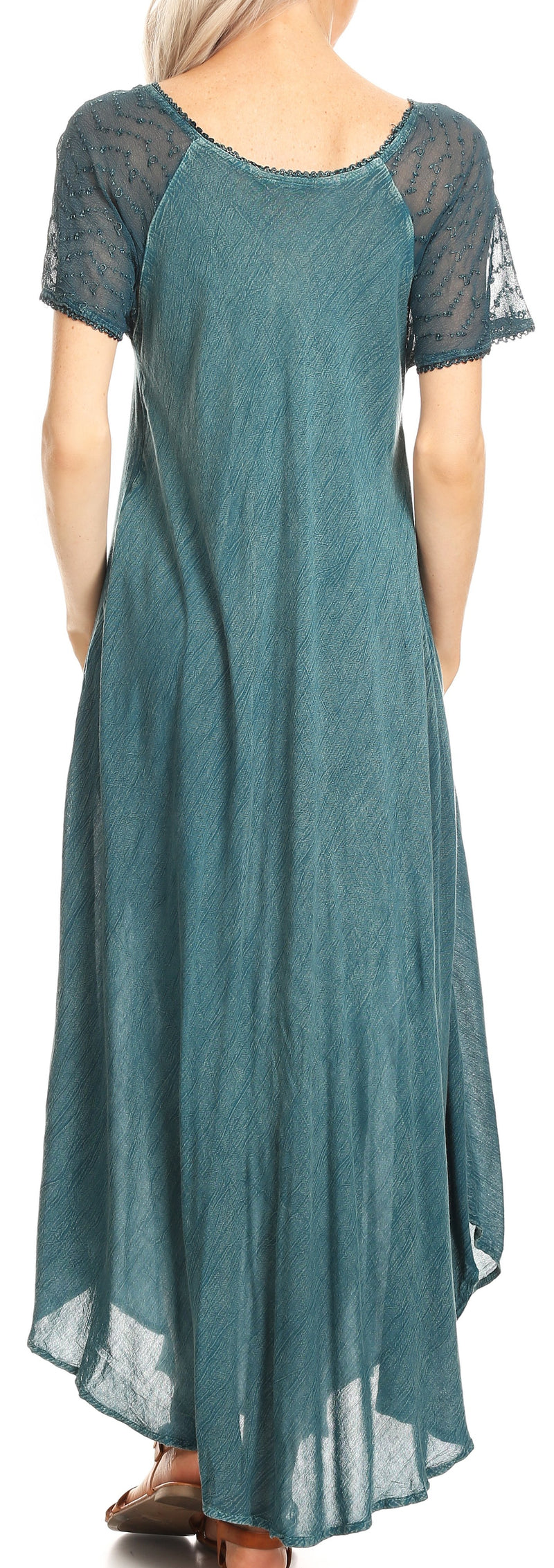 Sakkas Helena Embroidered Nightgown / Women Sleepwear with Eyelet Slee Sakkas Helena Embroidered Nightgown / Women Sleepwear with Eyelet Slee