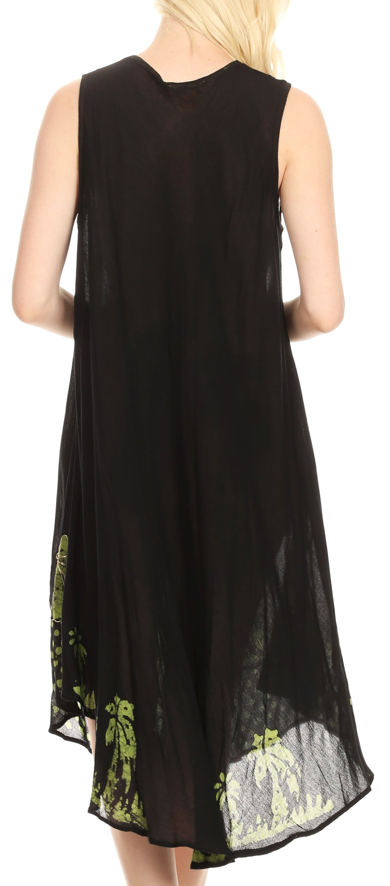 Sakkas Esme Women's Casual Midi Loose Fit Sleeveless Tank Dress Cover-up