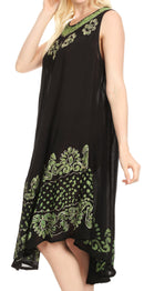 Sakkas Esme Women's Casual Midi Loose Fit Sleeveless Tank Dress Cover-up