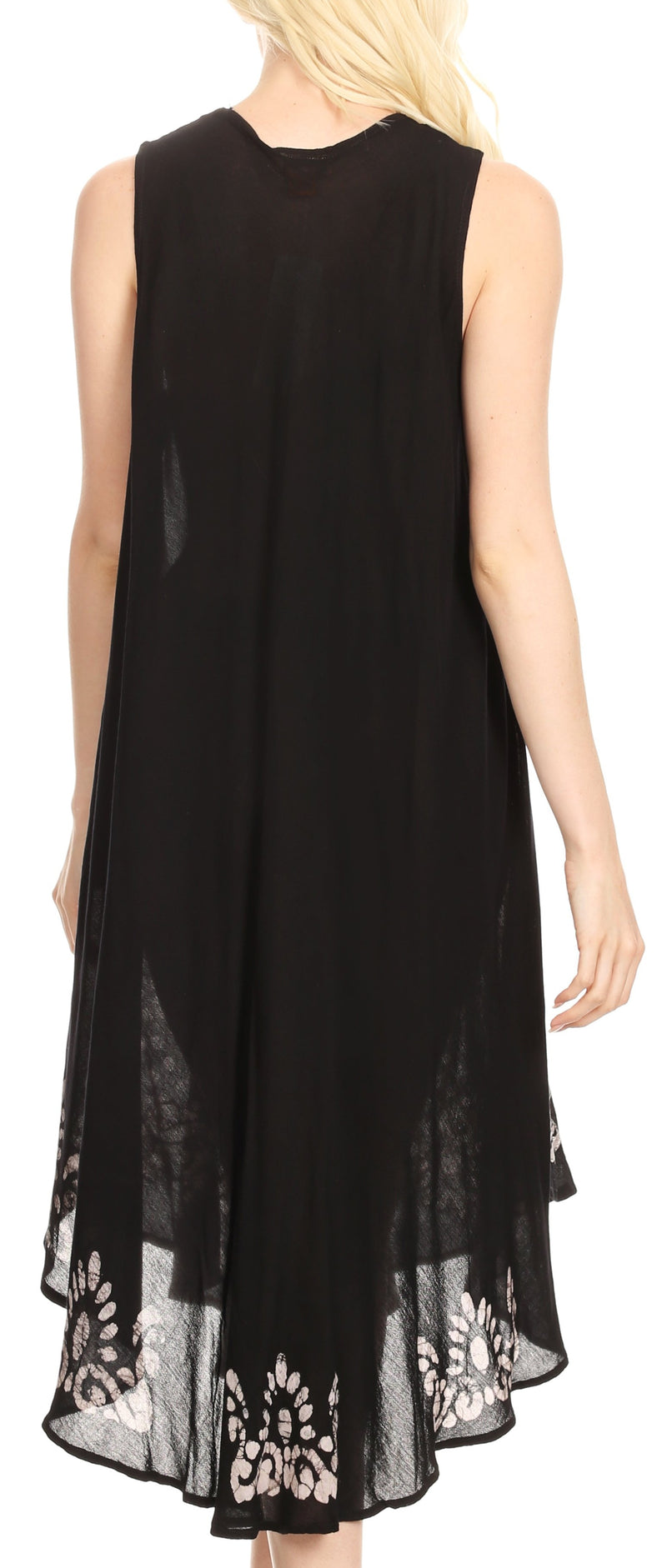 Sakkas Esme Women's Casual Midi Loose Fit Sleeveless Tank Dress Cover-up