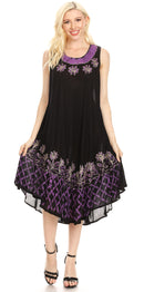 Sakkas Esme Women's Casual Midi Loose Fit Sleeveless Tank Dress Cover-up