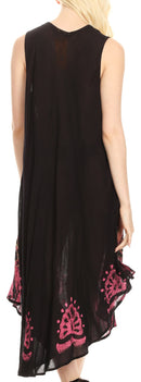 Sakkas Esme Women's Casual Midi Loose Fit Sleeveless Tank Dress Cover-up