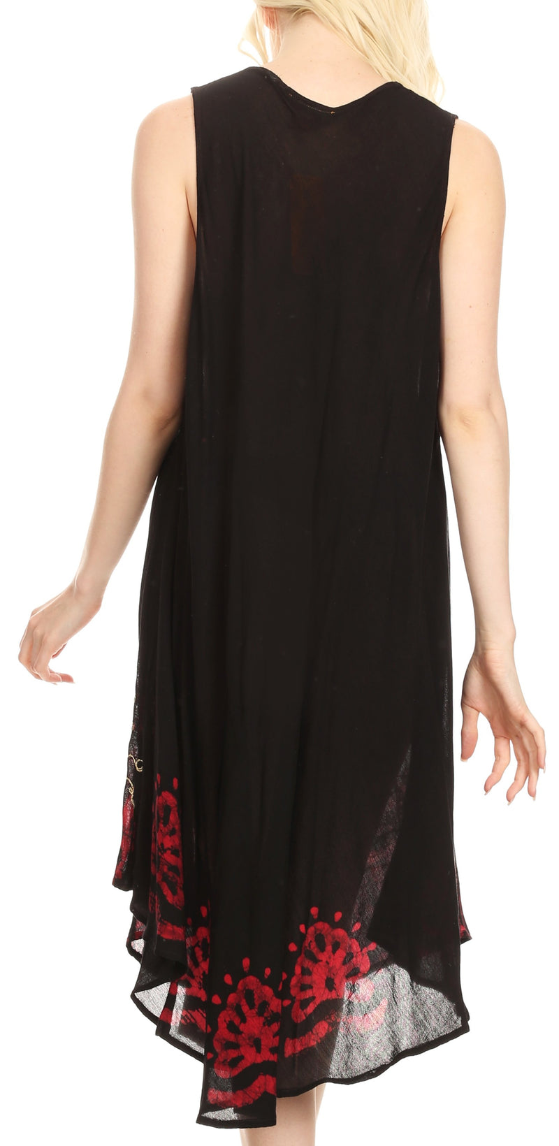 Sakkas Esme Women's Casual Midi Loose Fit Sleeveless Tank Dress Cover-up