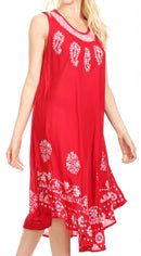 Sakkas Tina Women's Casual Summer Maxi Loose Fit Sleeveless Tank Dress