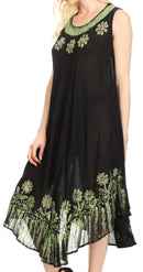 Sakkas Tina Women's Casual Summer Maxi Loose Fit Sleeveless Tank Dress
