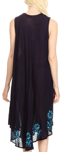Sakkas Tina Women's Casual Summer Maxi Loose Fit Sleeveless Tank Dress