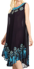 Sakkas Tina Women's Casual Summer Maxi Loose Fit Sleeveless Tank Dress
