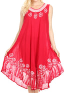 Sakkas Tina Women's Casual Summer Maxi Loose Fit Sleeveless Tank Dress