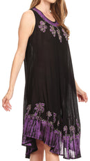 Sakkas Tina Women's Casual Summer Maxi Loose Fit Sleeveless Tank Dress